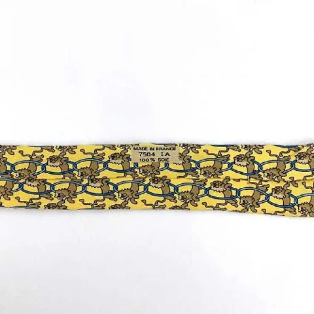 Hermès Vintage Pre-owned Silk home-office Yellow Heren