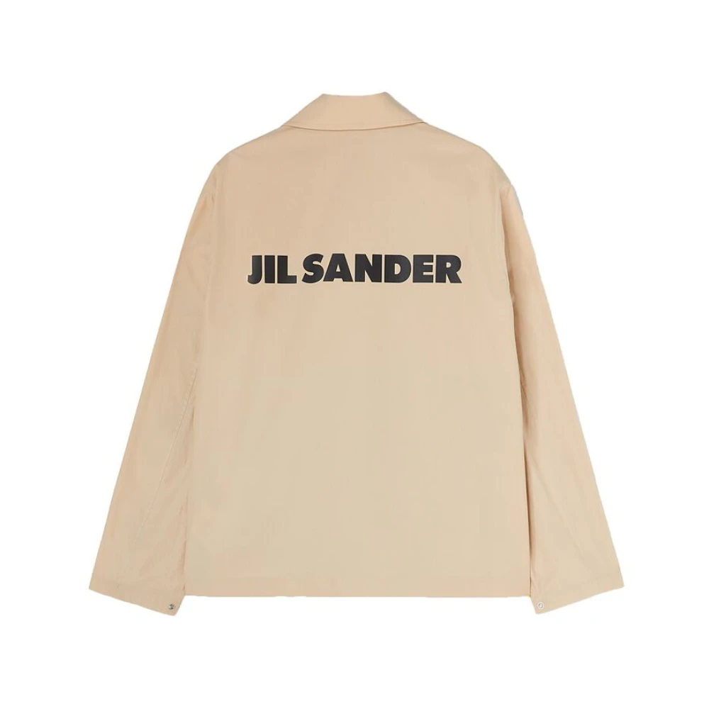 Jil Sander Beige Katoenen Poplin Buitenkleding Beige Heren