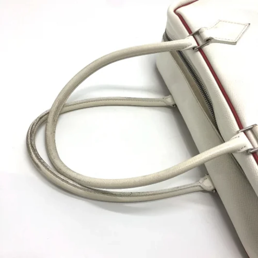 Hermès Vintage Pre-owned Leather handbags White Dames