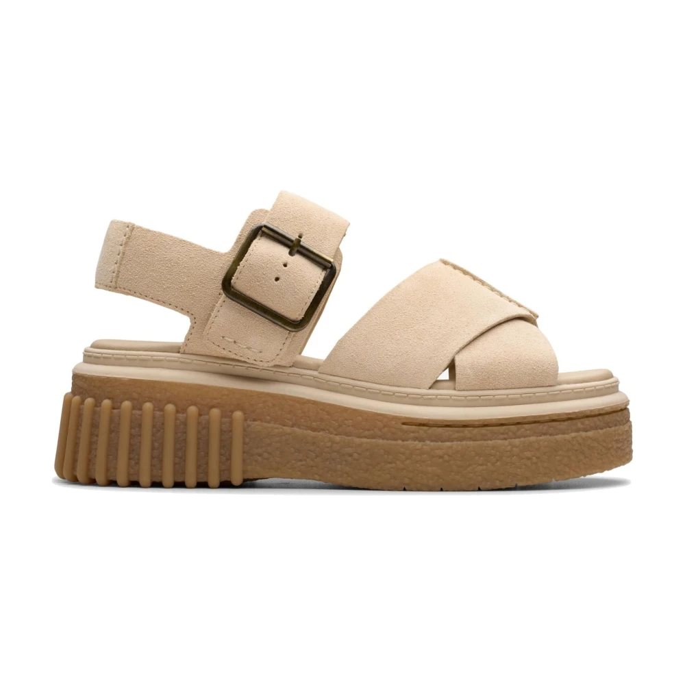 Clarks Women's Beige Flat Sandals,, Flat Sandals For Size 8 Uk
