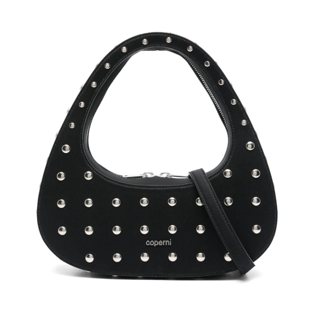Coperni Studded Black Satin Schoudertas Black Dames