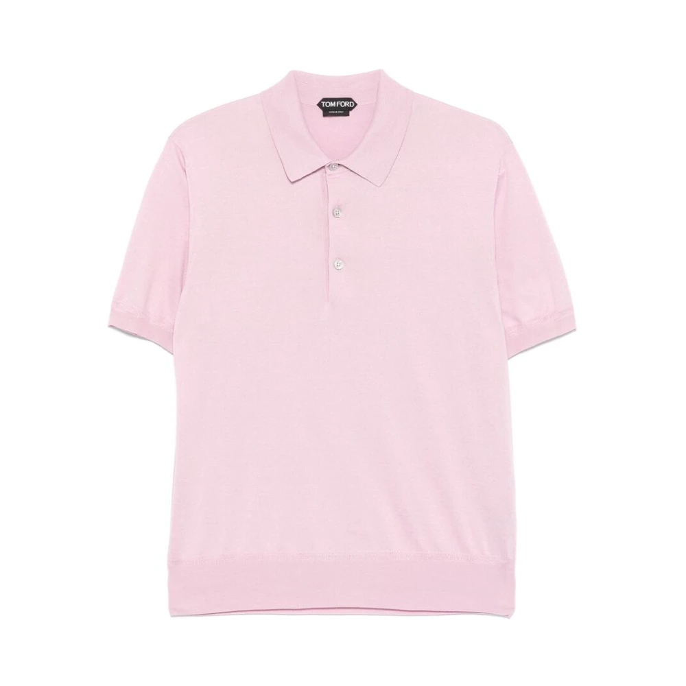 Tom Ford Rose Pink Polo Sweater Pink Heren