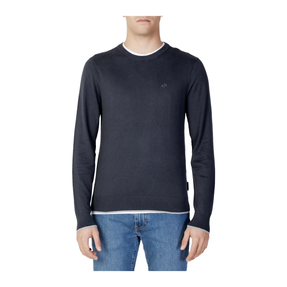 Armani Exchange Mannelijk Grijs Crew Neck Sweater 3H1m22 1J5mz