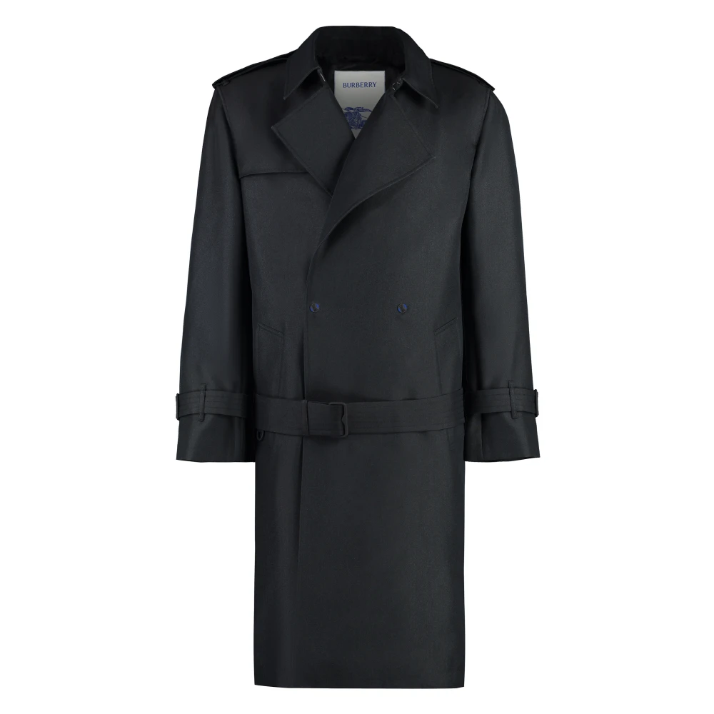 Burberry Men's Black Trench Coats, L, Trench Coat