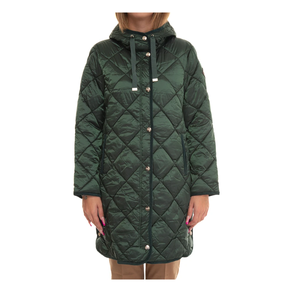 Husky Original Quilted Hooded Cassie Coat Green Dames