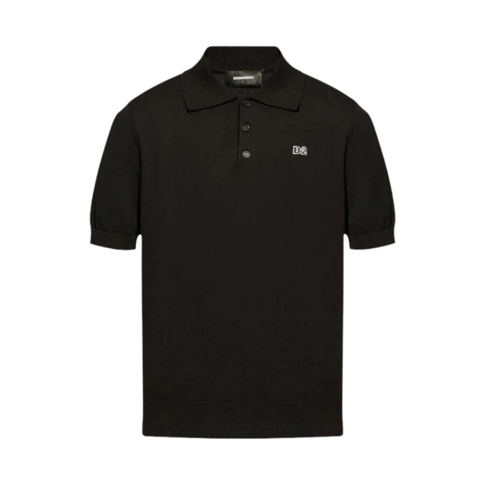 Dsquared2 Katoenen Poloshirt Zwart Black Heren