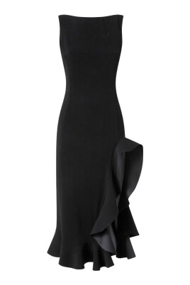 ruffled-boat-neckline-dress-black