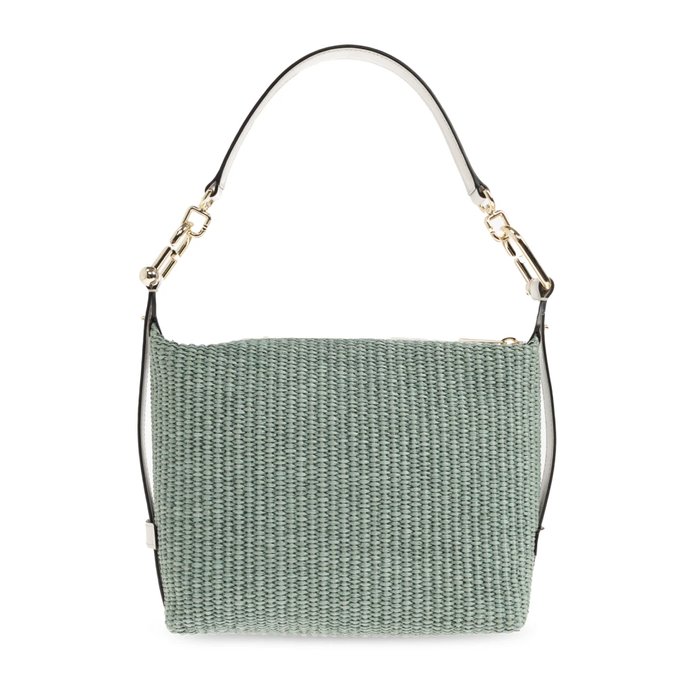 Furla Vrouw Groente Tassen Dames, Groen, One Size, Leer, Tonie Mini Hobo Schoudertas