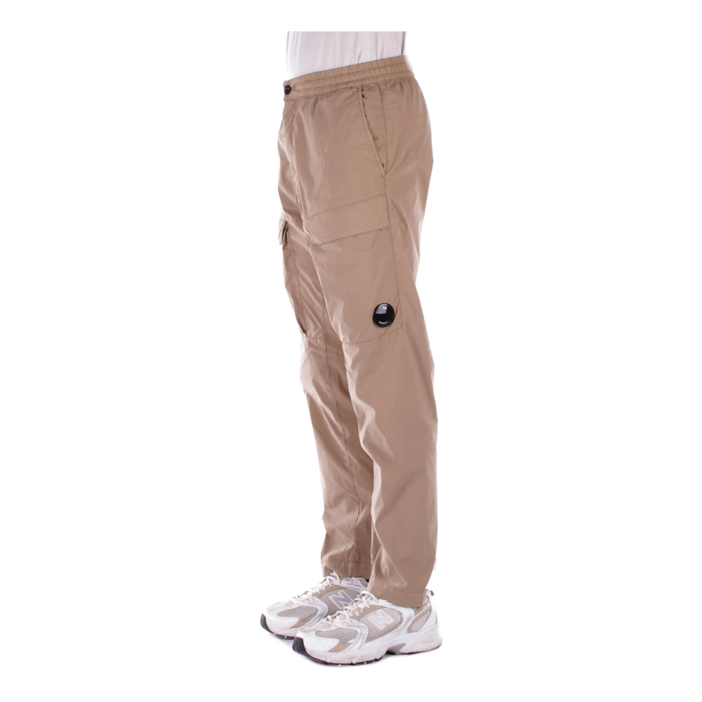 C.P. Company Logo Front Skinny Broek Rits Sluiting Brown Heren