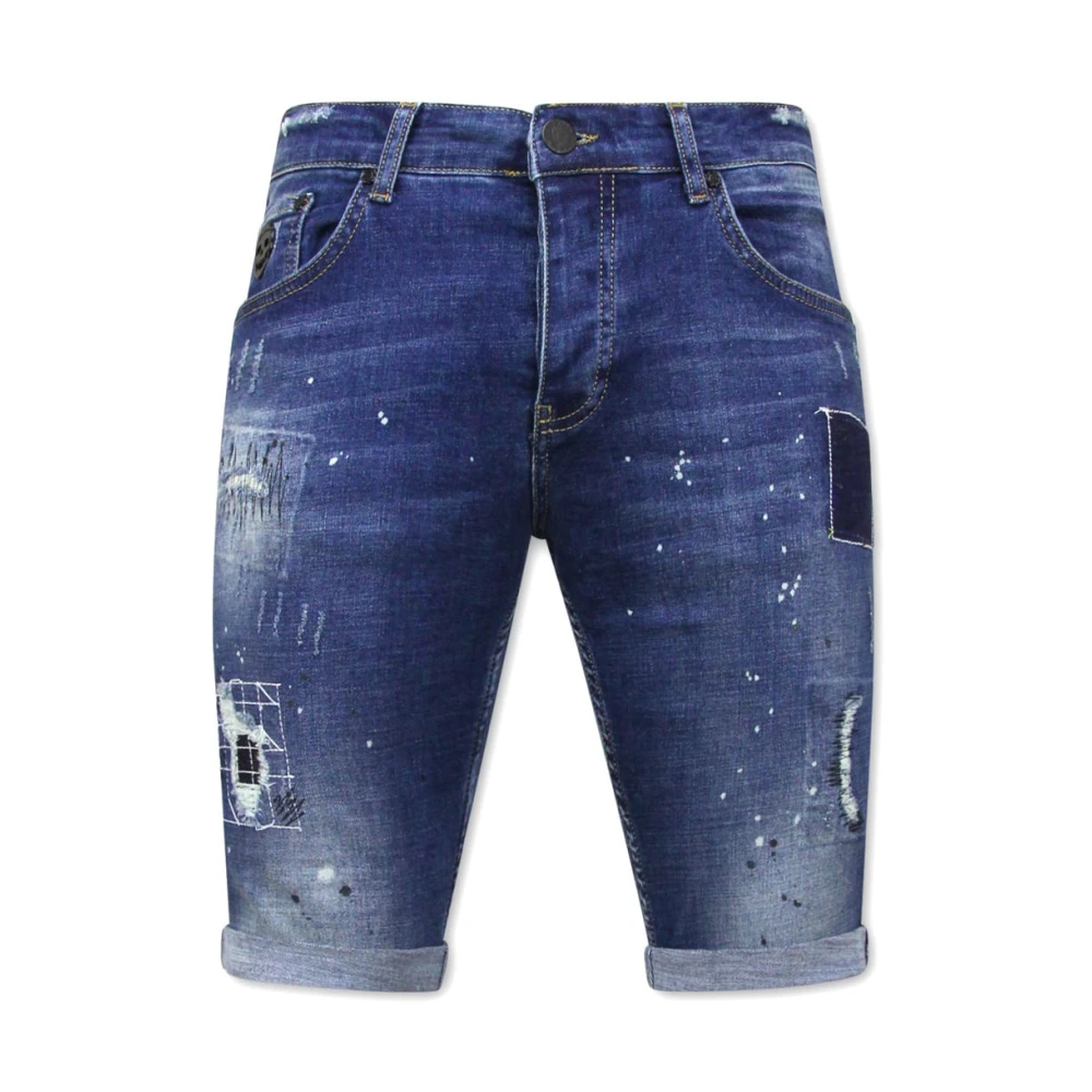 Local Fanatic Jeansshorts Män Stretch - 1035-Sh Blue, Herr