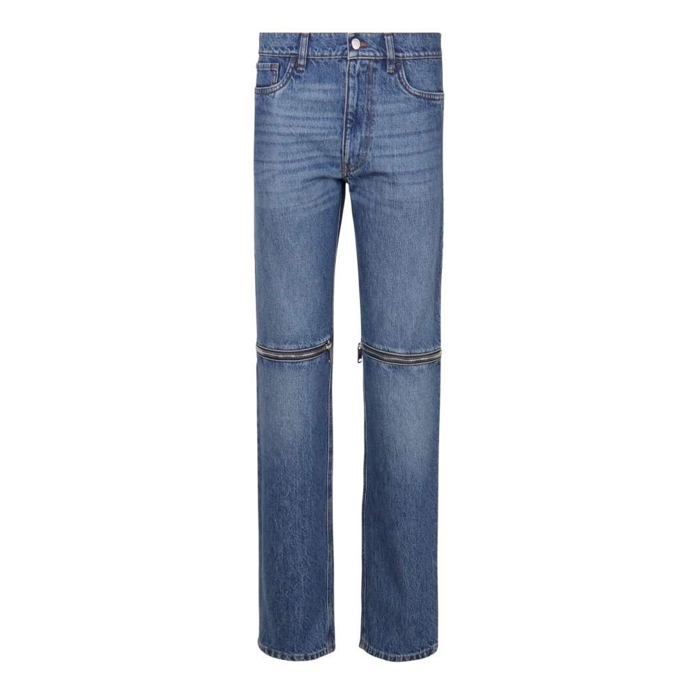 Coperni Navy Katoenen Jeans Rits Zakken Blue Dames