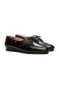 black-leather-lace-up-flat-shoes