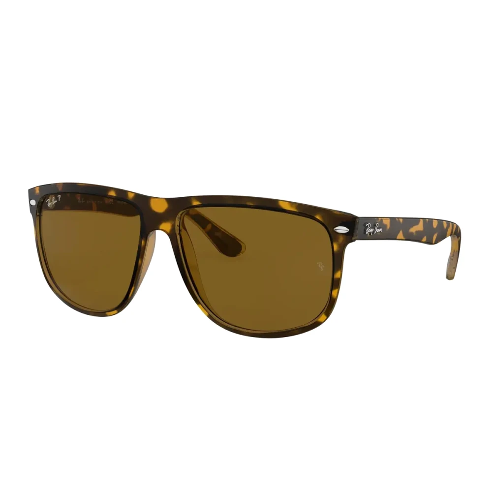 Ray-Ban Men's Brown Rectangle Tortoise Polarized 4147 Sunglasses - Image 4