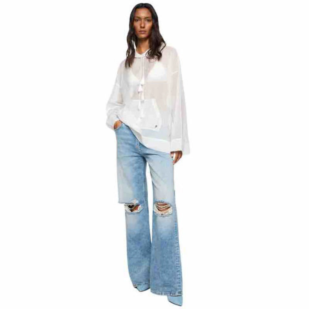 Dondup Wide Jeans Blue Dames