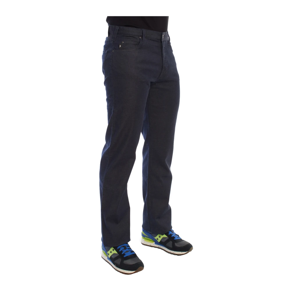 Emporio Armani Slim Fit Donkere Denim Jeans Blue Heren