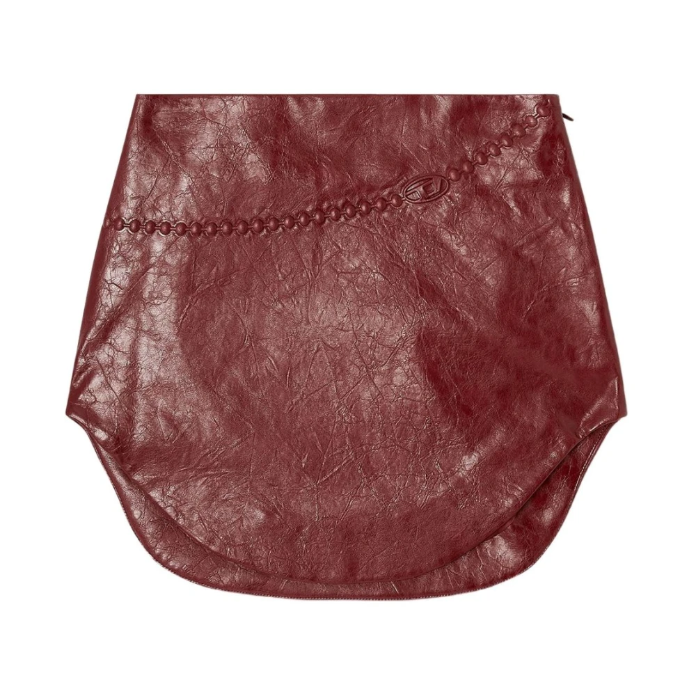 Diesel Women's Red High-Low Mini Skirt
