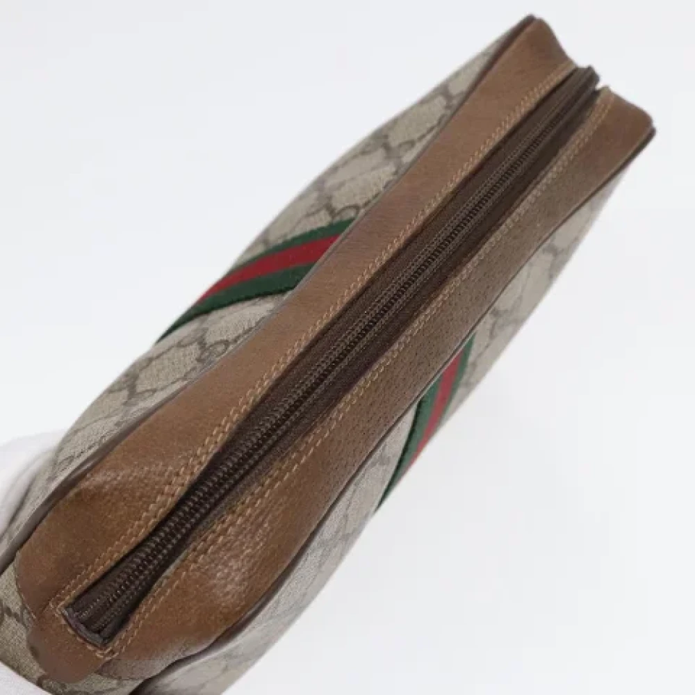 Gucci Vintage Pre-owned Canvas clutches Beige Dames
