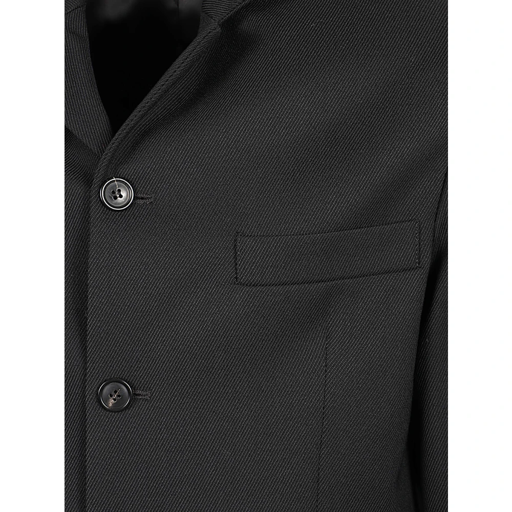 Mauro Grifoni Zwarte wollen jas 3 knopen Black Heren