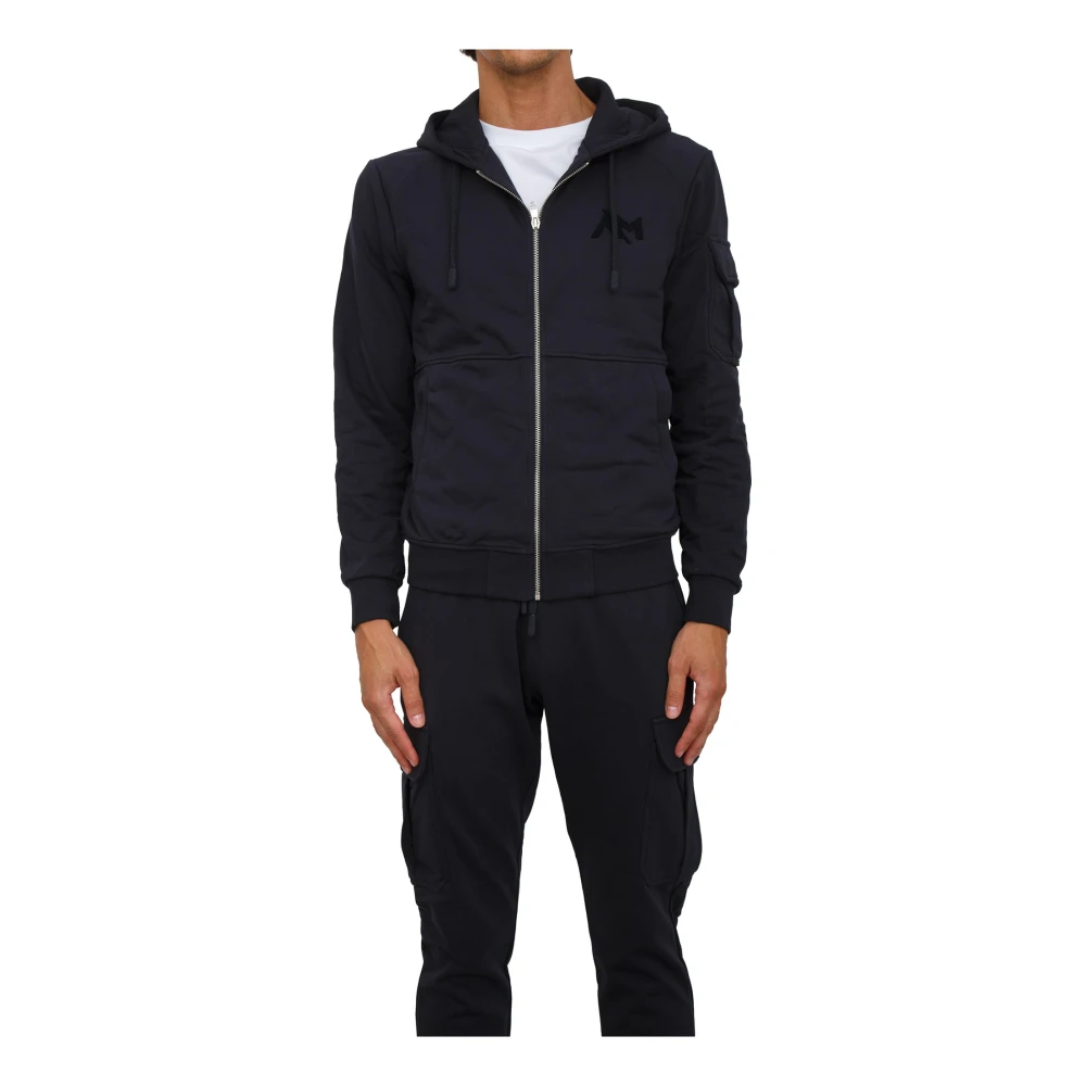 Antony Morato Men's Blue Maglia Felpa - Zip-Throughs - M - Sweatshirts & Hoodies