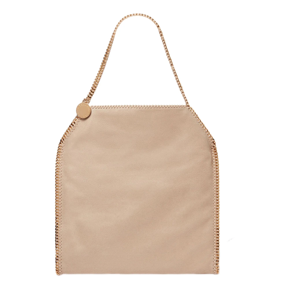 Stella Mccartney Shaggy Eco Tote met Gouden Ketting Beige Dames