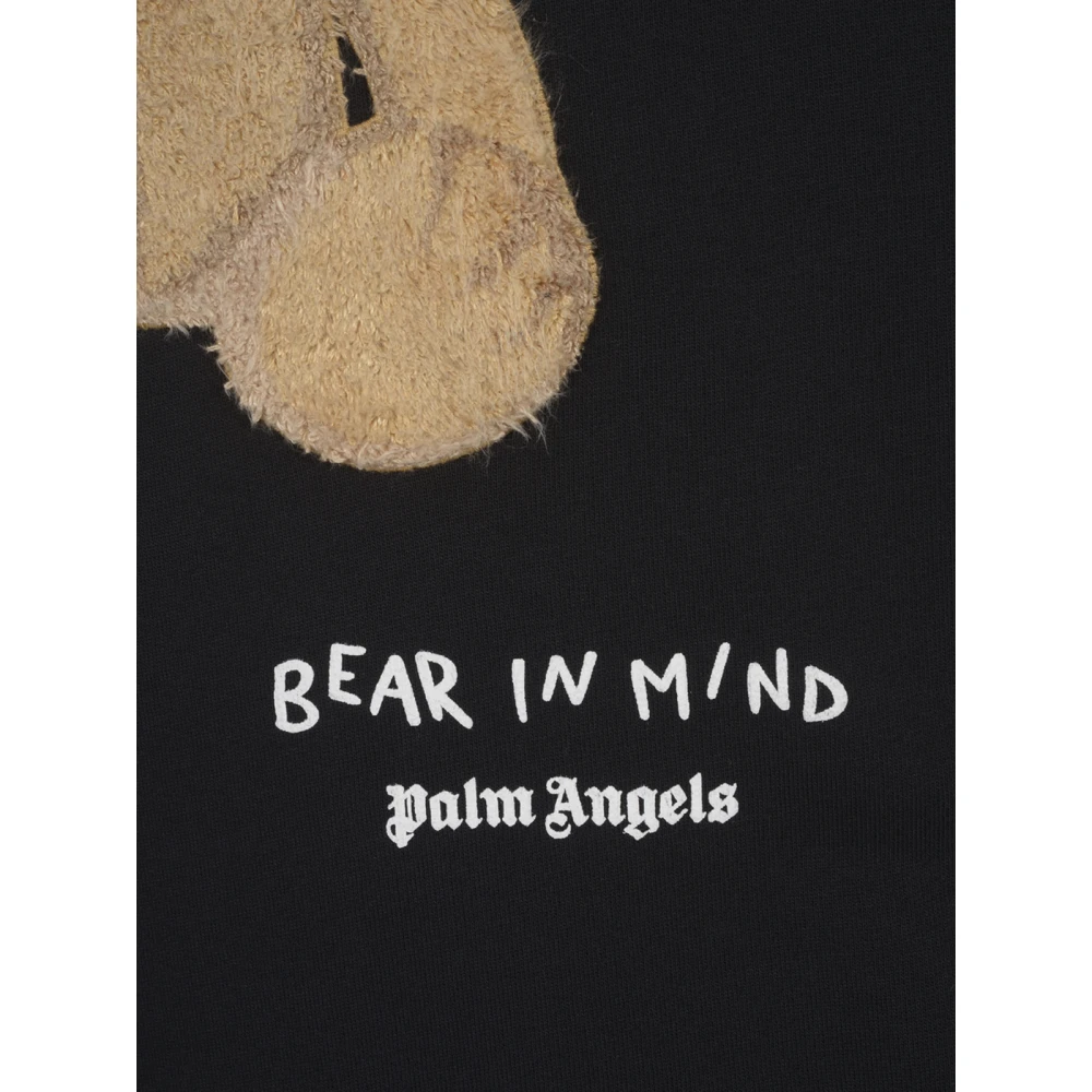 Palm Angels Bear in Mind Crew Shirt Black Heren
