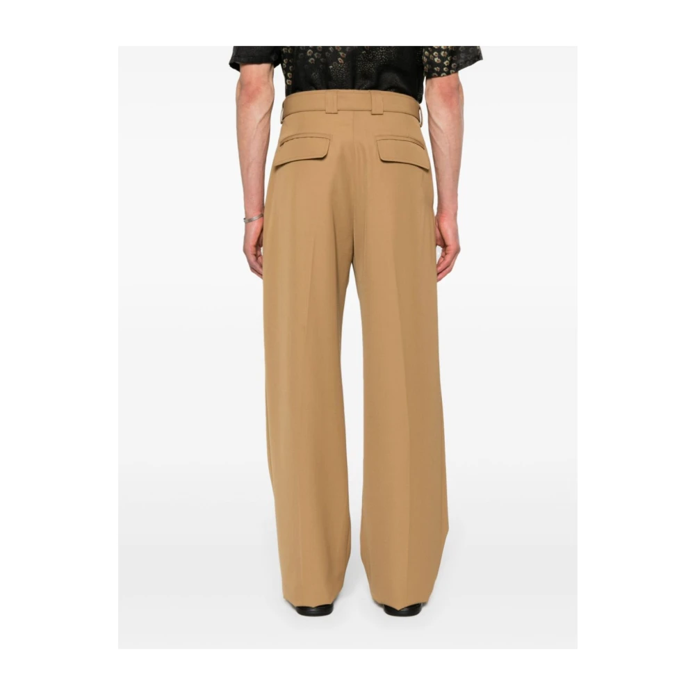 Dries Van Noten Straight Trousers Brown Heren