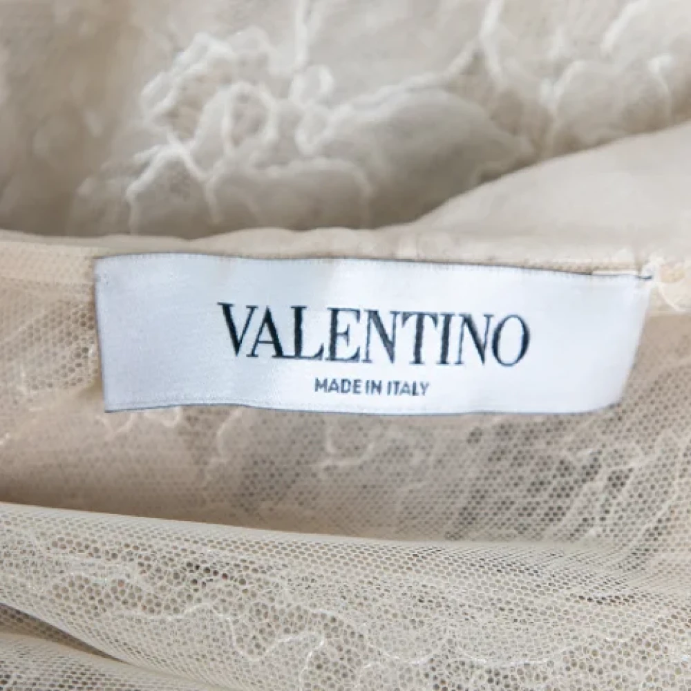 Valentino Vintage Pre-owned Lace tops Beige Dames