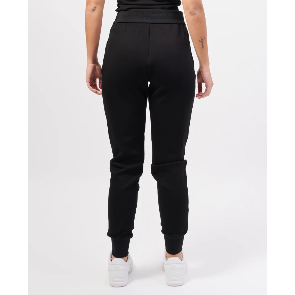 Armani Exchange Zwarte Elastische Taille Joggers Black Dames