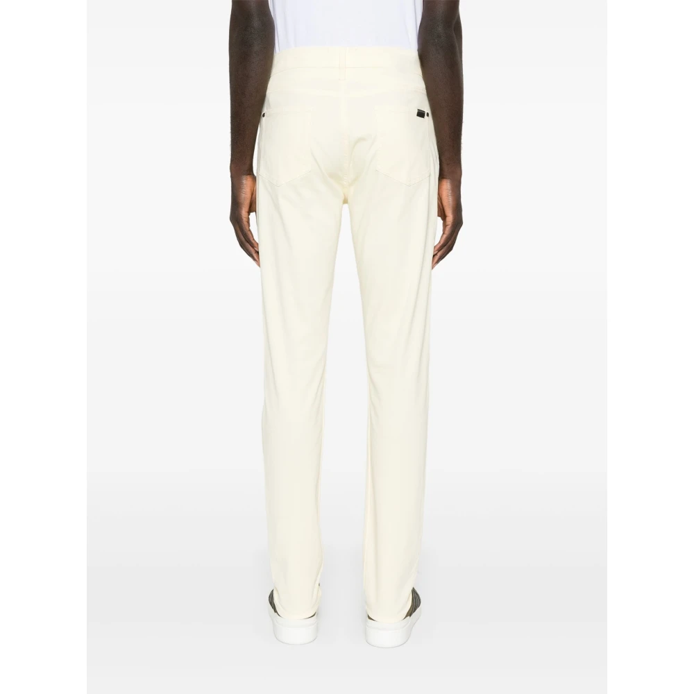 7 For All Mankind Slim Fit Jeans Donkerblauw Beige Heren