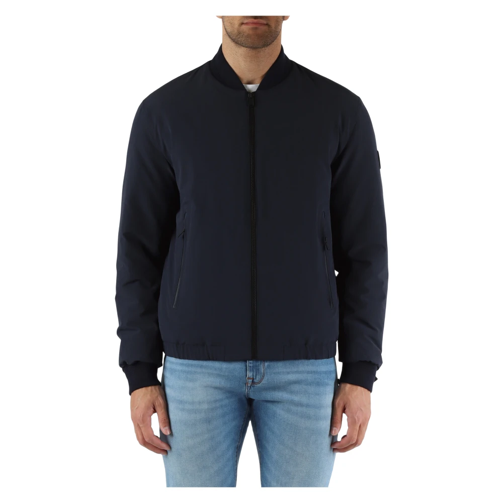 Boss Gewatteerde Regular Fit Bi-Stretch Bomberjack Blue Heren