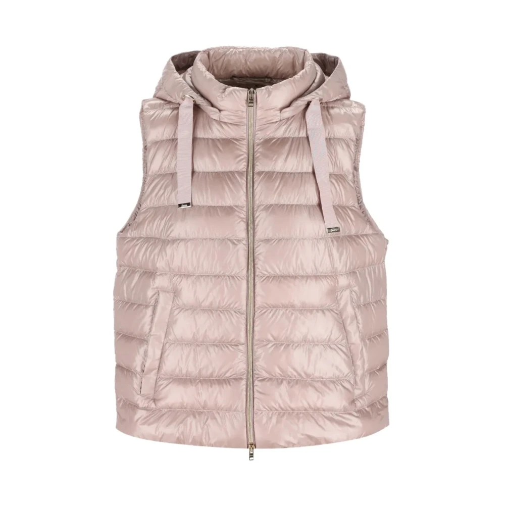 Herno Women's Pink Waistcoats, M, Piumino Gilet