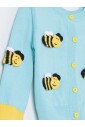 cardigan-applique-abeille-bleue