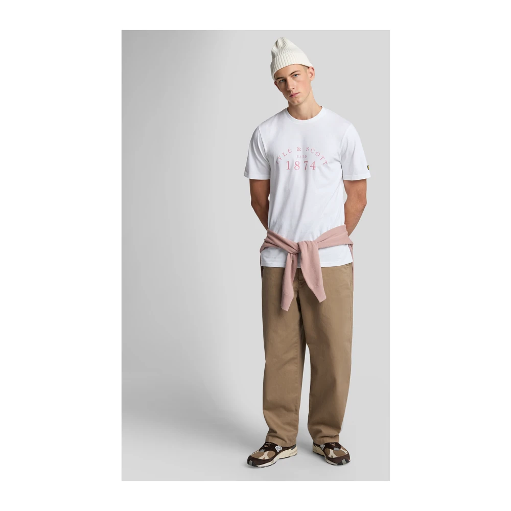 Lyle & Scott SS T-shirts Gevestigde Erfgoed Grafisch T-Shirt White Heren