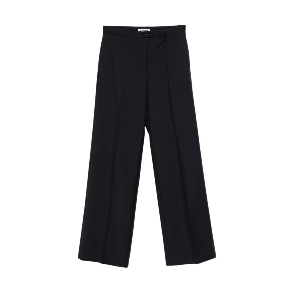 Jil Sander , Straight Trousers, Female, Blue, S, Straight Trousers