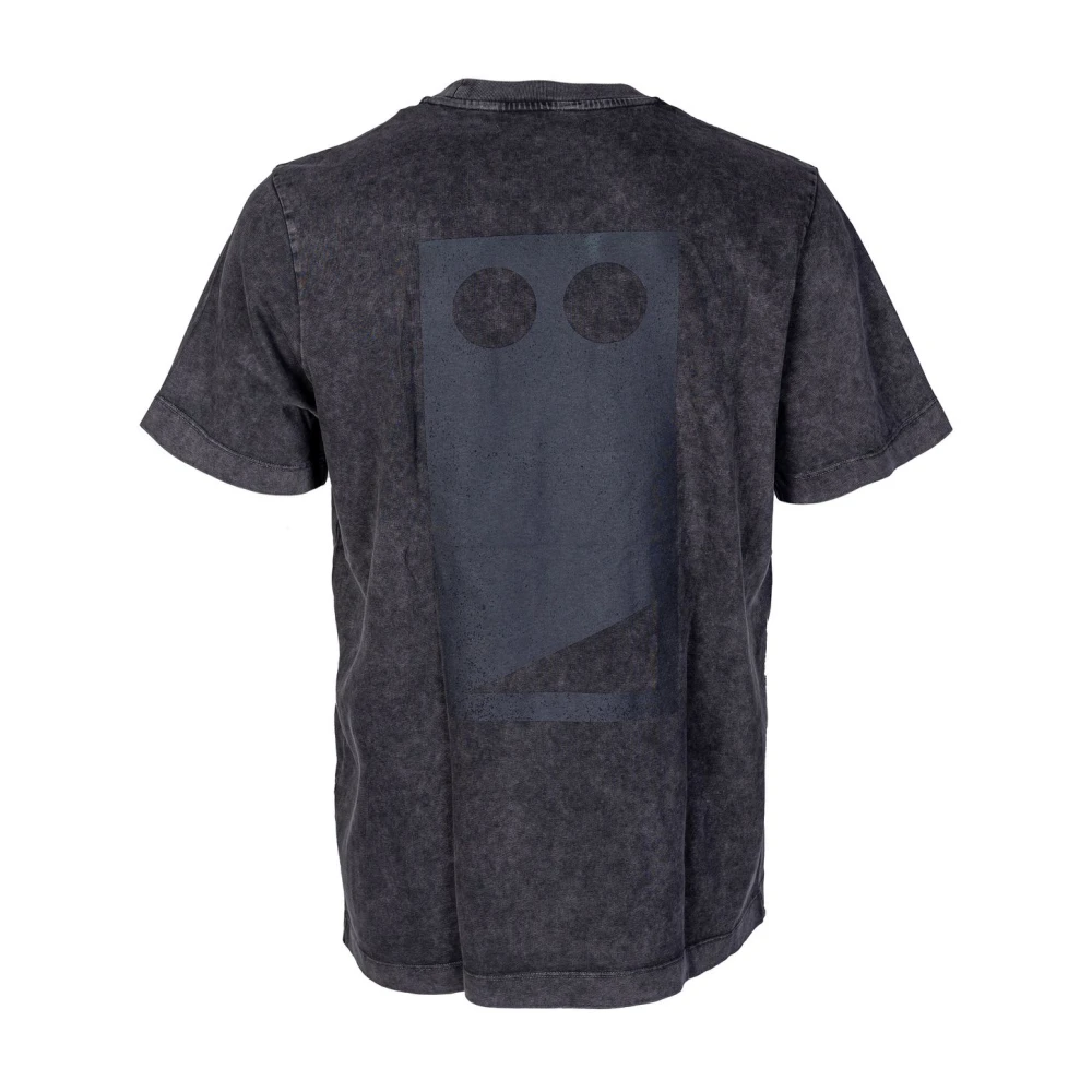 Mauro Grifoni Heren Crew Neck T-shirt. Italiaans katoen. Regular Fit. Black Heren