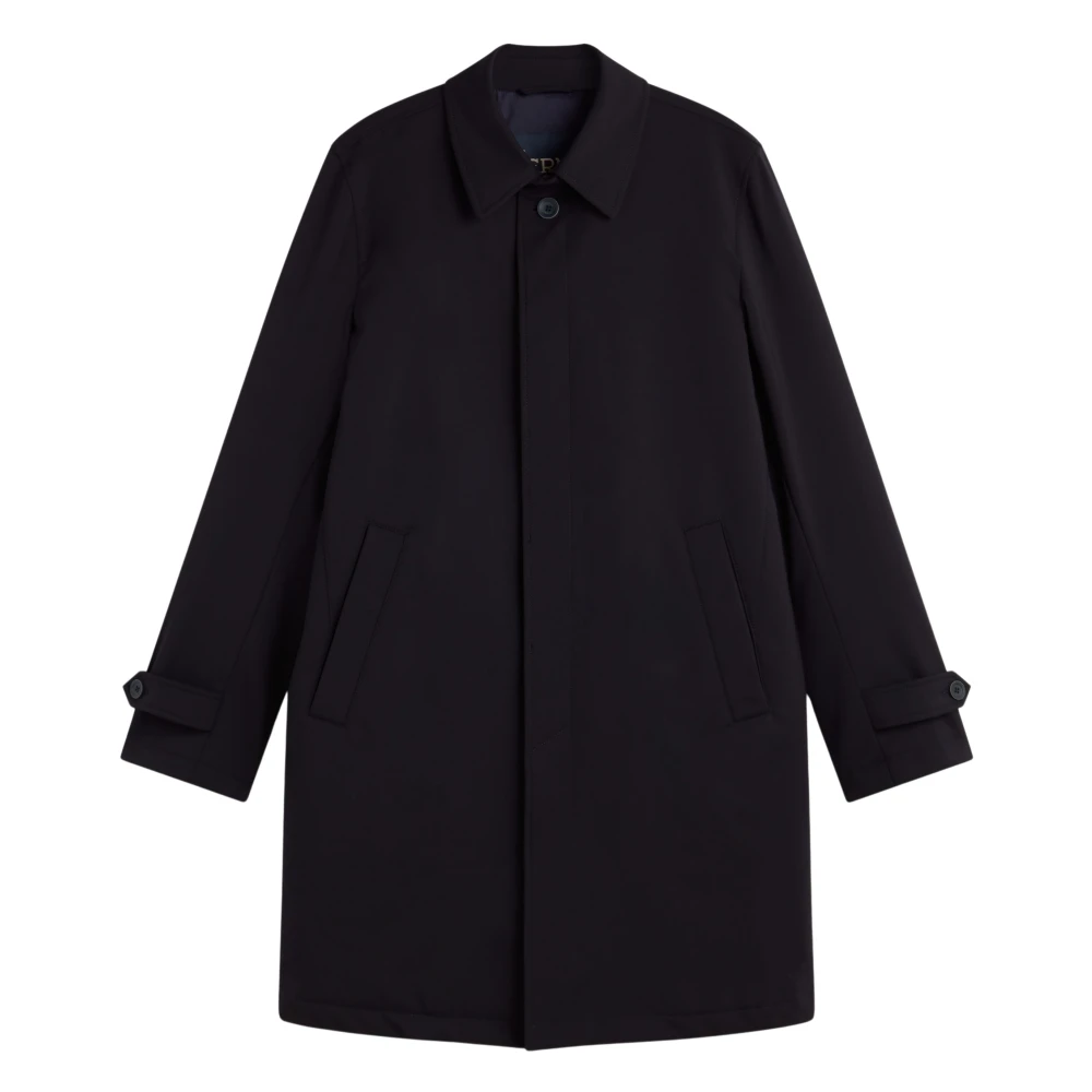 Herno Waterdichte Jas met Overshirtkraag Black Heren