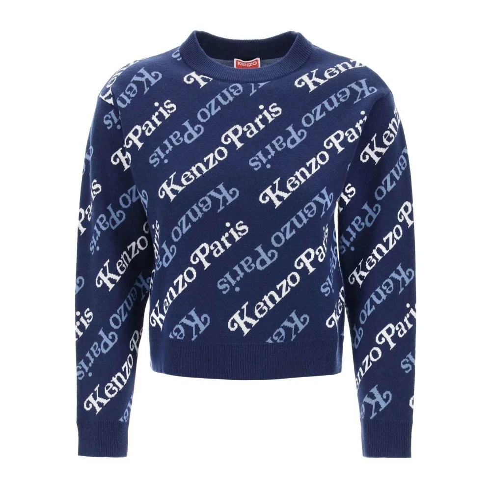 Kenzo Logo Patroon Sweater Blue Dames