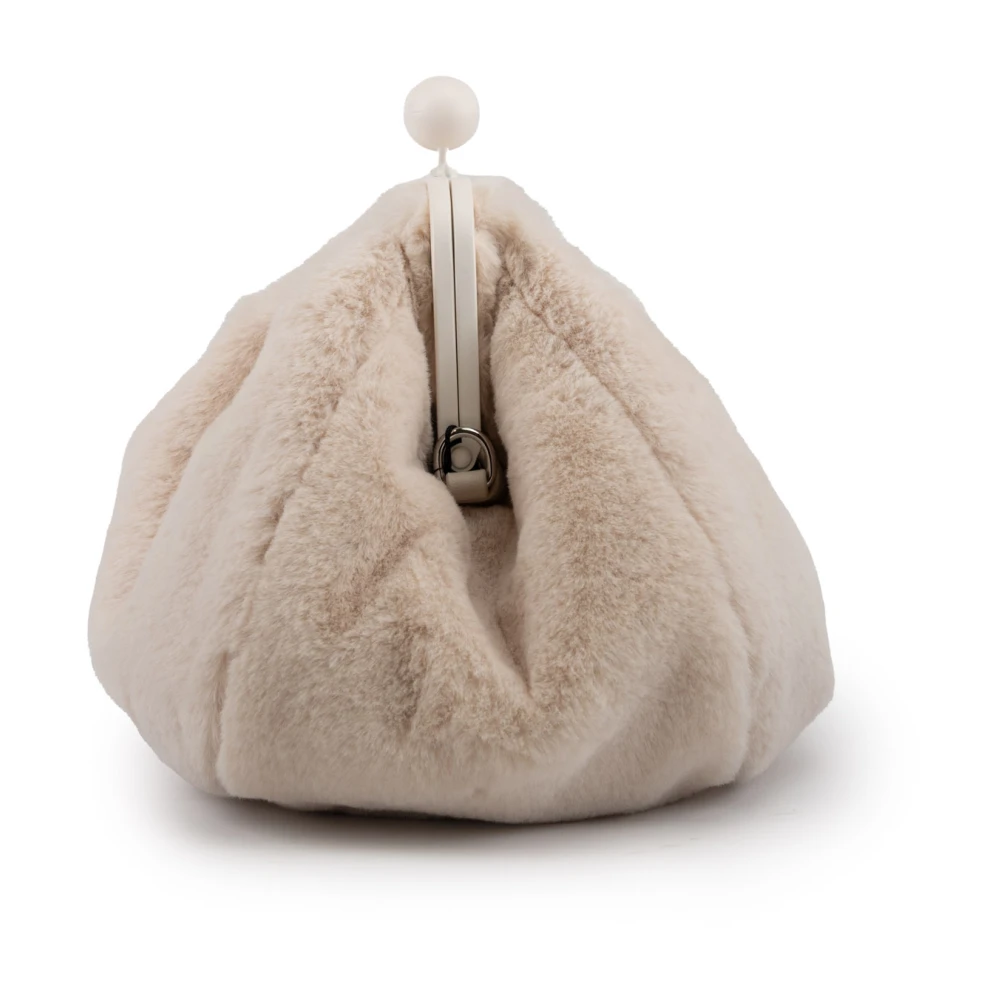 Max Mara Weekend Zachte Stof Ivoor Clutch Tas White Dames