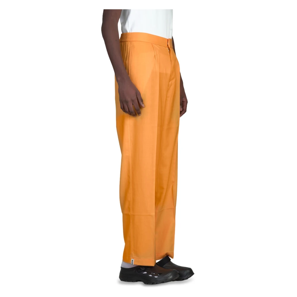 Bonsai Elegante Wollen Losse Broek Yellow Heren