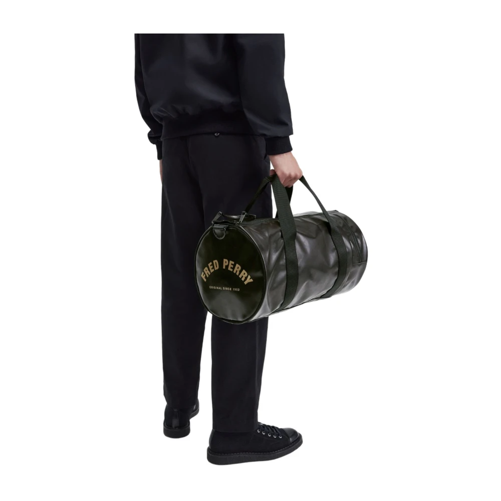 Fred Perry Stijlvolle Duffle Tas Black Heren