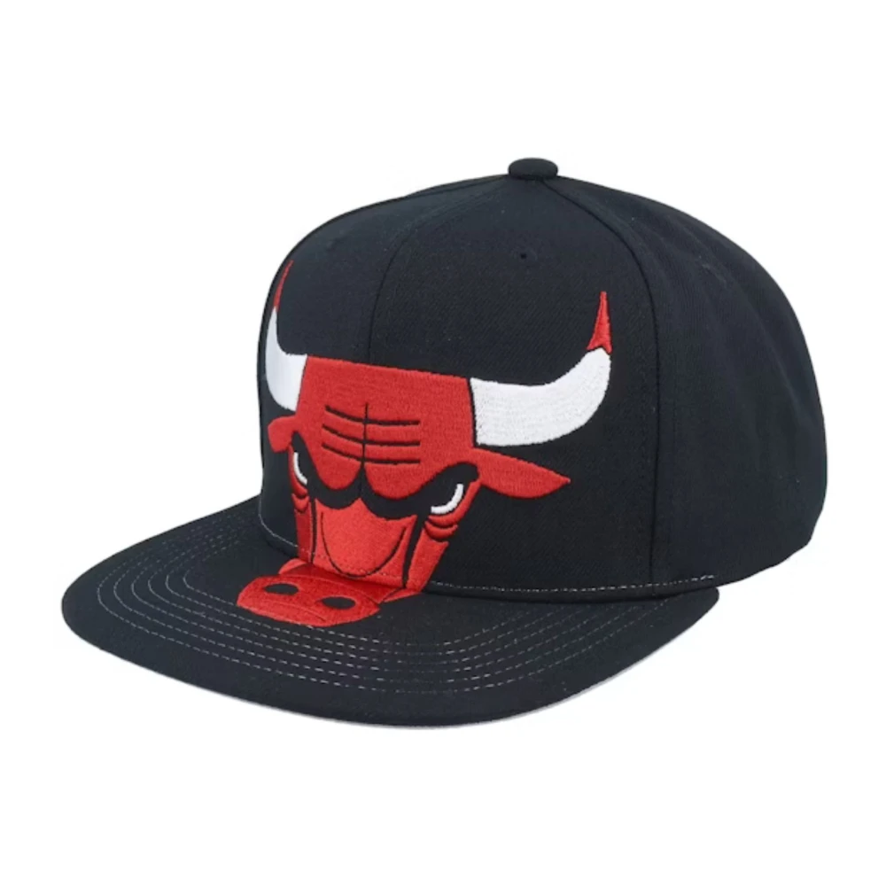 Mitchell & Ness Zwarte Bulls NBA XL Logo Snapback Black Heren