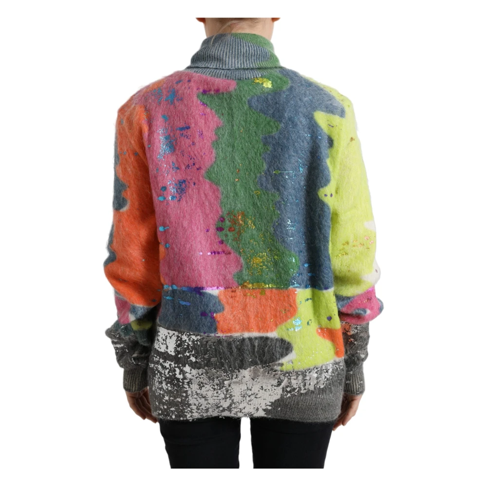 Dolce & Gabbana Gestreepte Mohair Coltrui Multicolor Dames