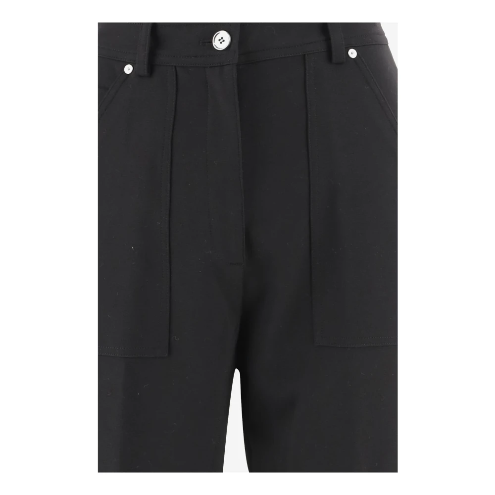 pinko Zwarte broek van viscosemix met zakken Black Dames