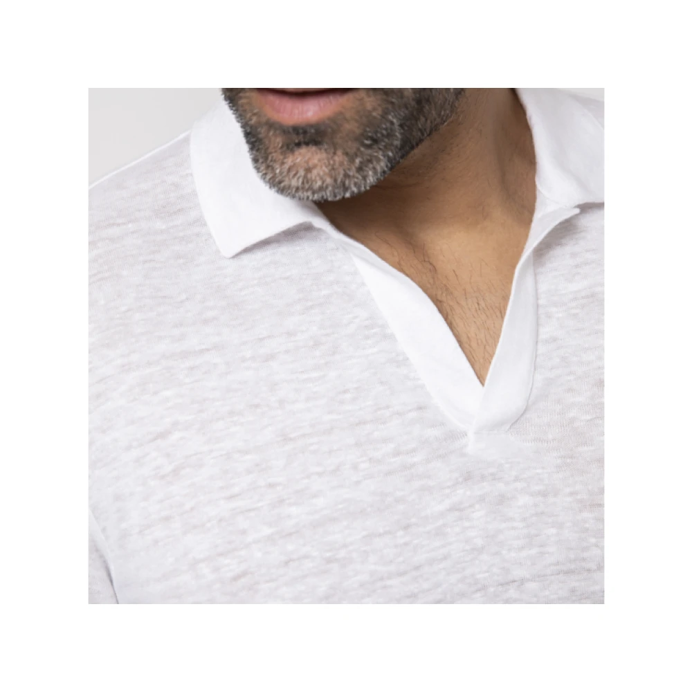 Gran Sasso Polo Shirts White Heren