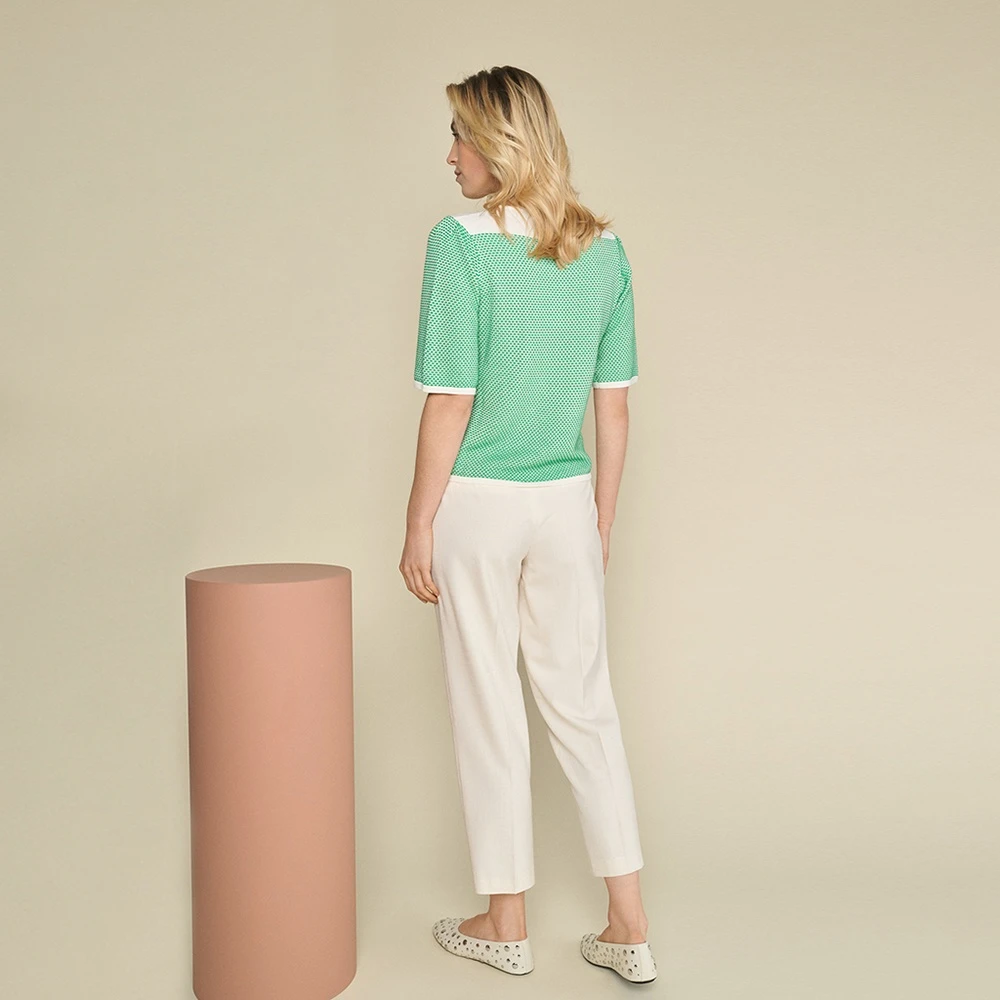 Marie Méro Linnenmix Geplooide Broek Beige Dames