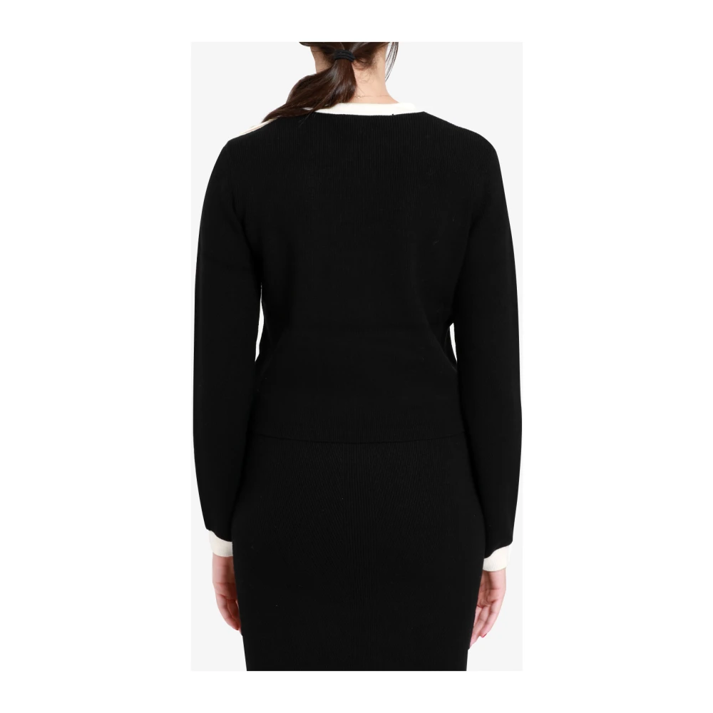 Kaos Gestreepte Crew-Neck Trui Black Dames