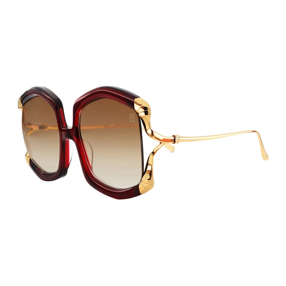 Anna Karin Karlsson Unisex Red Sunglasses, 59 Mm, La Vie En Rose Sunglasses