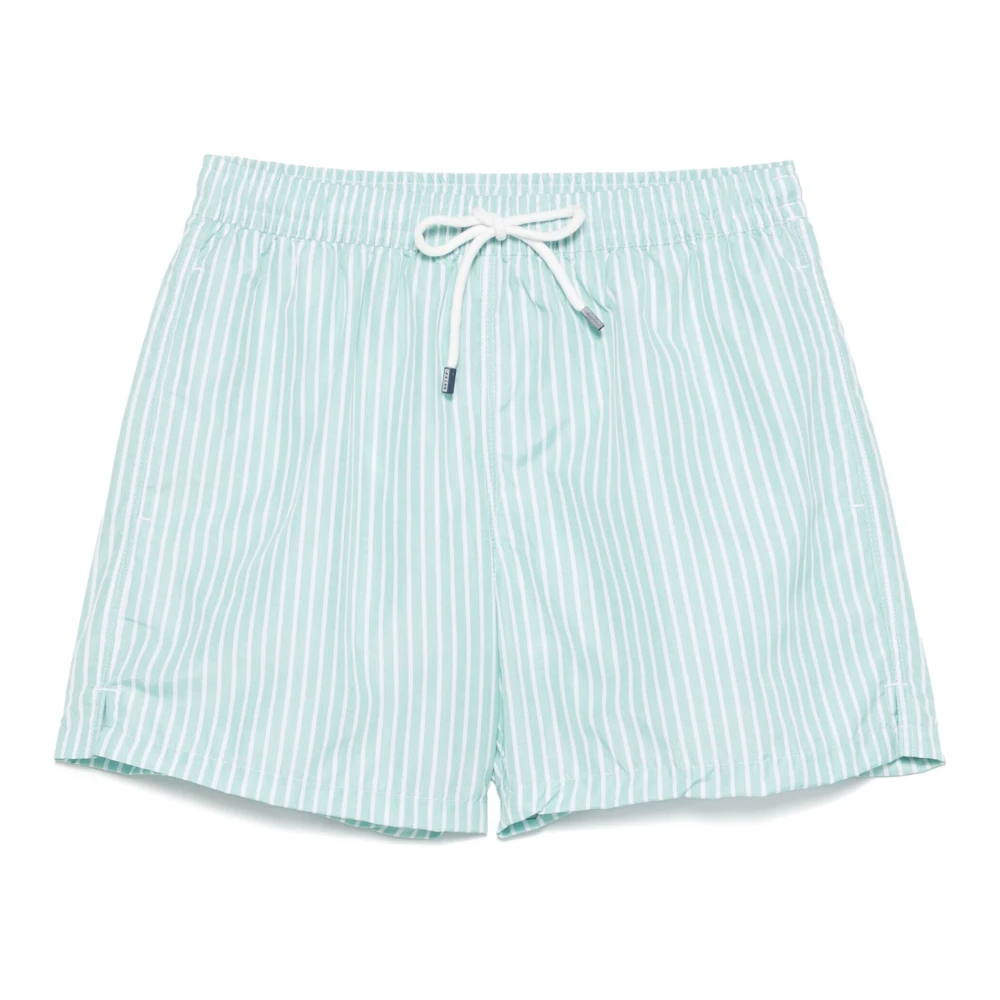 Fedeli Polyester Zwemshorts met Elastische Riem Green Heren