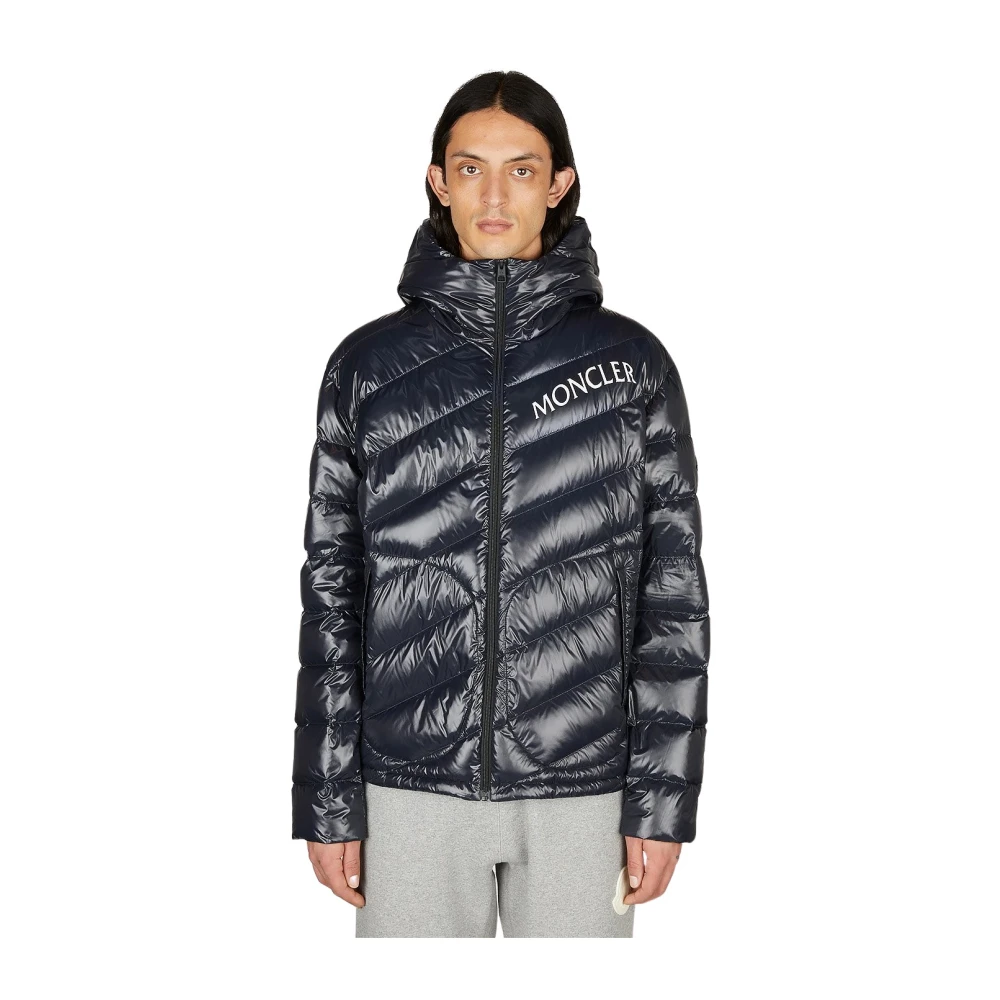 Moncler Kort Dunjacka för Kvinnor Black, Herr