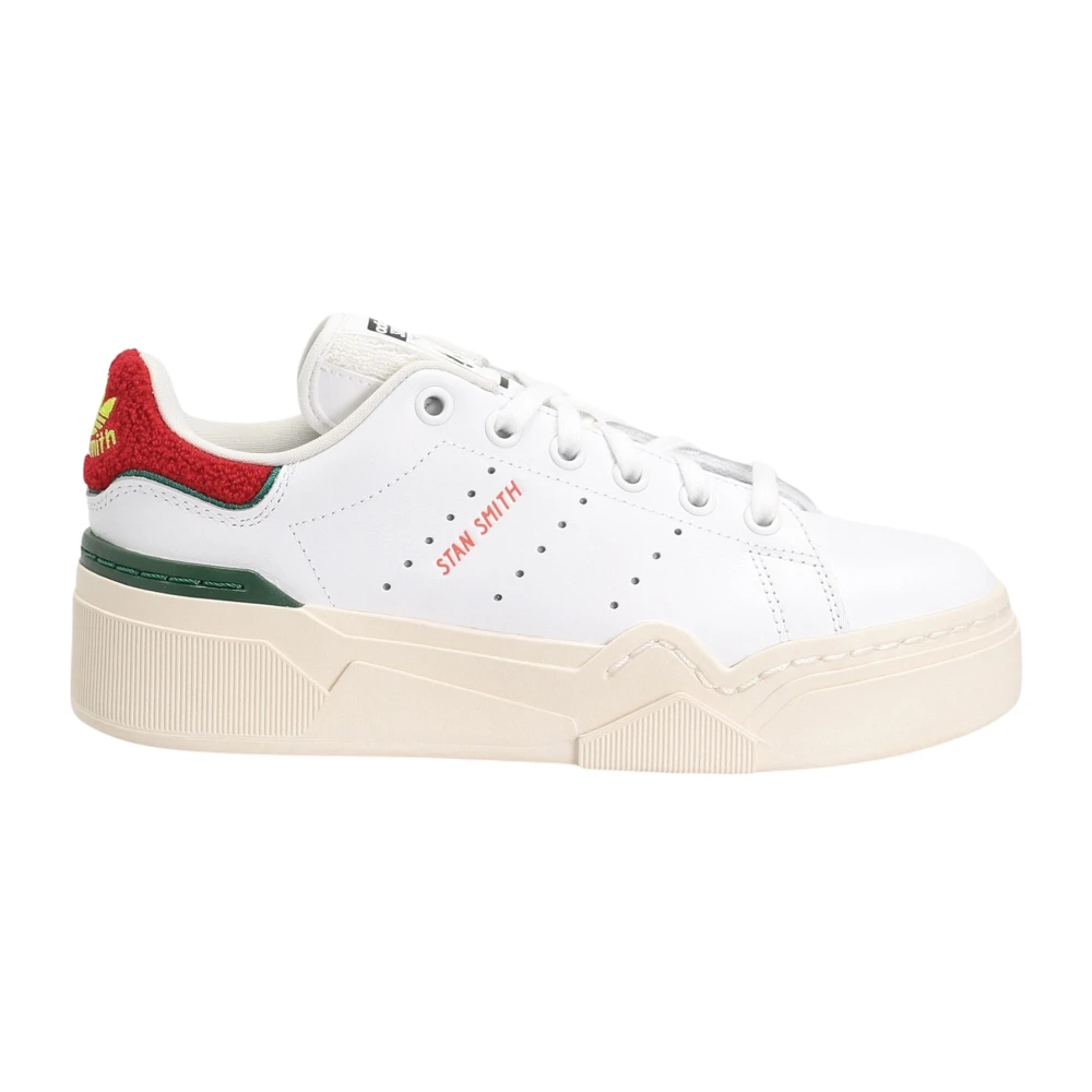 Adidas Women's White Skateboarding, 5 Uk, Scarpe Sneaker Stan Smith Bonega 2B W In Pelle Bianco Rosso Verde Donna